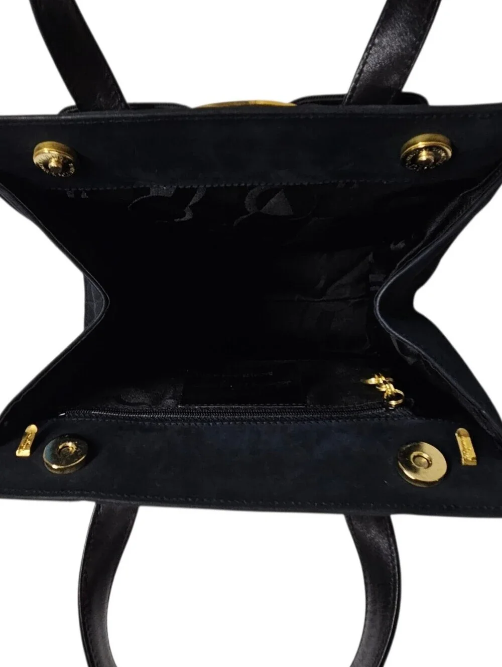 Salvatore Ferragamo Black Vara Bow Handbag In Navy Blue Suede And Gold